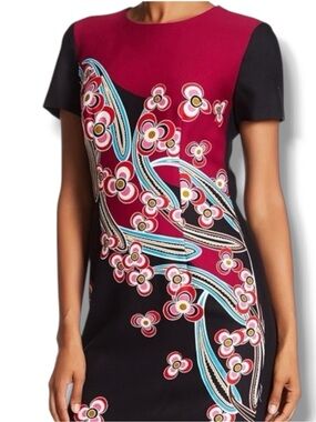 Trina Turk Los Angeles Natasha Print Colorblock Shift Dress size 2